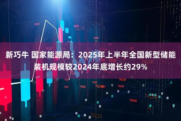 新巧牛 国家能源局：2025年上半年全国新型储能装机规模较2024年底增长约29%